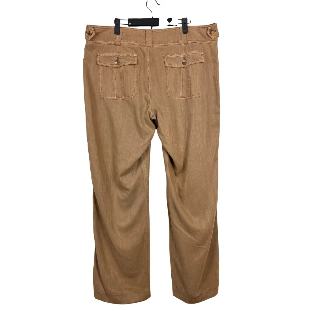 Sundance Sz 16 Alberta Slouchy Straight Leg Tencel Pants Women Casual Beach Boho - Picture 3 of 9